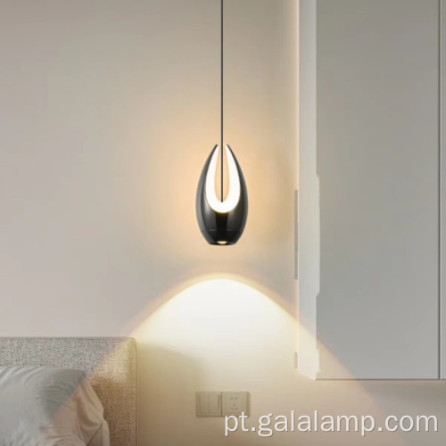 Luz pendente minimalista italiana em forma de lágrima